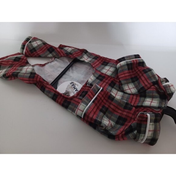 Luvgear Red/White Plaid Small Dog Pyjamas Size S/P # LUVQS11293 - Picture 7 of 16